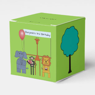 Jungle Animals Birthday Party Favor Box