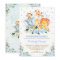 Jungle Animals Blue Gold Floral Safari Baby Shower