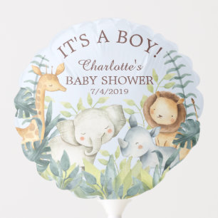 Jungle Animals Boys Baby Shower Balloon