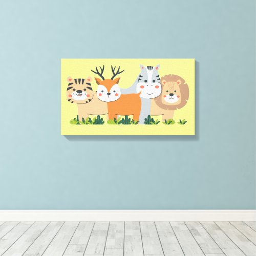 Jungle Animals Canvas Print