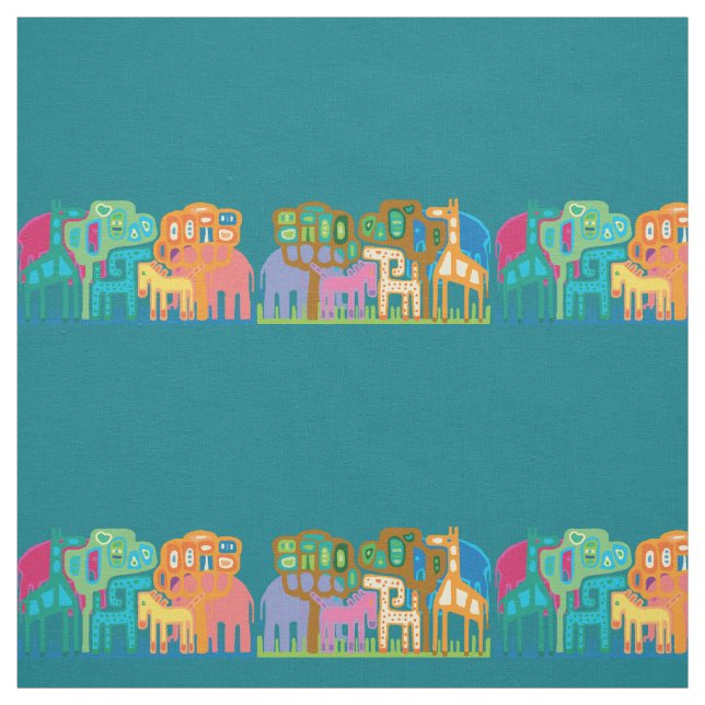 Jungle animals fabric (Swatch)