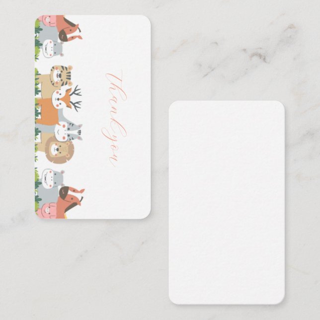 Jungle Animals Gender Reveal Discount Card (Front/Back)