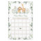 Jungle Animals Greenery Baby Shower Bingo Game