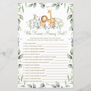 Jungle Animals Greenery Who Knows Mommy Best Game