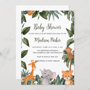 Jungle Animals Invitation