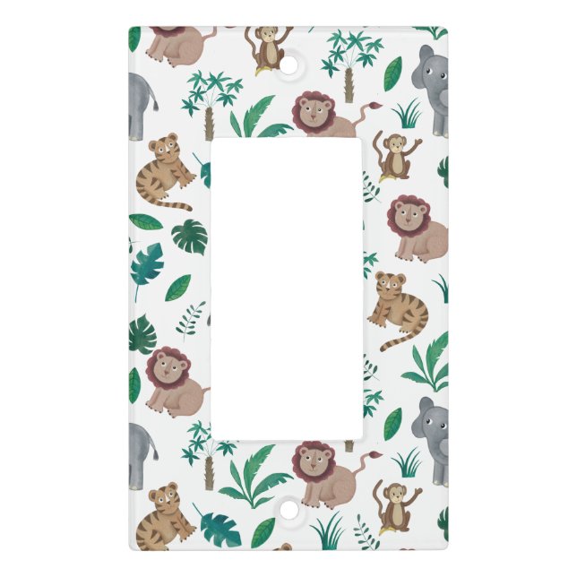Jungle animals light switch cover (Front)