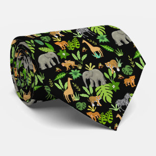 Jungle Animals Neck Tie