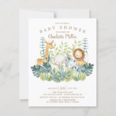 Jungle Animals Neutral Baby Shower Invitation (Front)