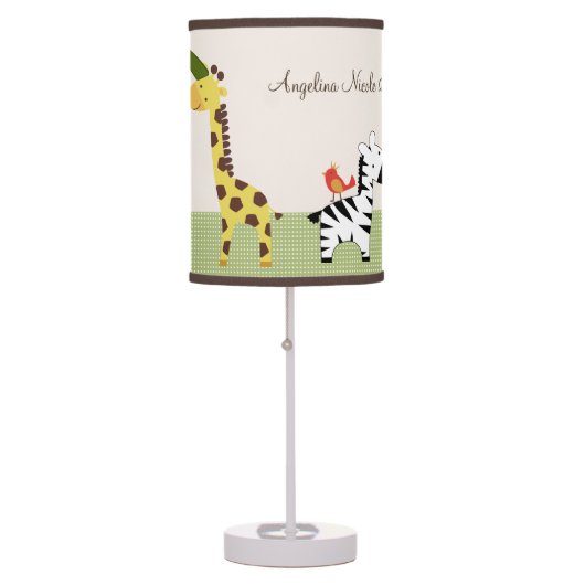 Jungle Animals Nursery Lamp (Front)
