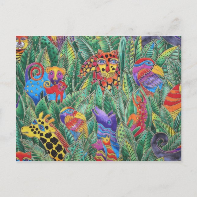 JUNGLE ANIMALS POSTCARD (Front)