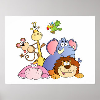 Jungle Animals Poster