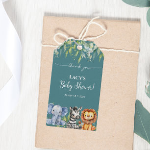 Jungle Animals Safari  Baby Shower   Gift Tags