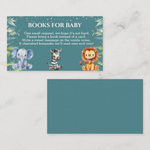 Jungle Animals Safari Book Request Enclosure Card