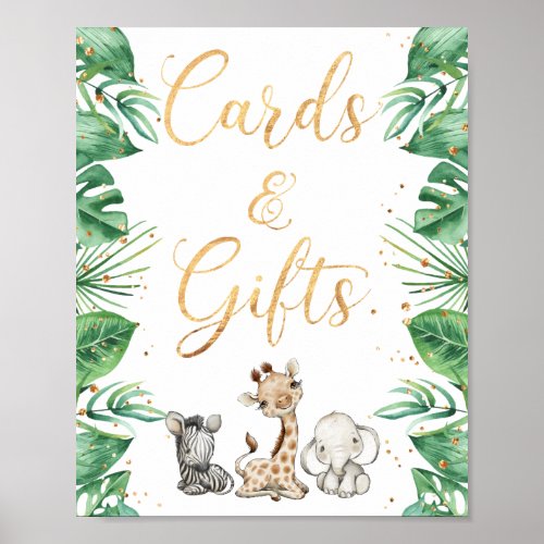 Jungle Animals Safari Cards and Gifts Poster
