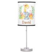 Jungle Animals Safari Cute Nursery Baby Boy Table Lamp (Front)