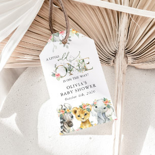 Jungle Animals, Safari, Flowers, Baby Shower Gift Tags