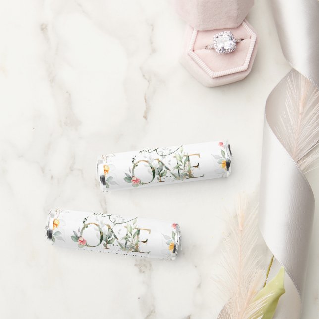 Jungle Animals, Safari, Flowers, First Birthday Breath Savers® Mints (Wedding)