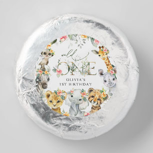 Jungle Animals, Safari, Flowers, First Birthday Dipped Oreo Cookie Favors