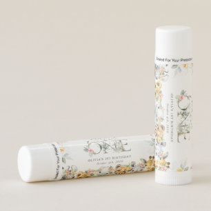 Jungle Animals, Safari, Flowers, First Birthday Lip Balm