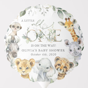 Jungle Animals, Safari, Wild One, Baby Shower Balloon