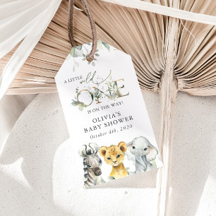 Jungle Animals, Safari, Wild One, Baby Shower Gift Tags