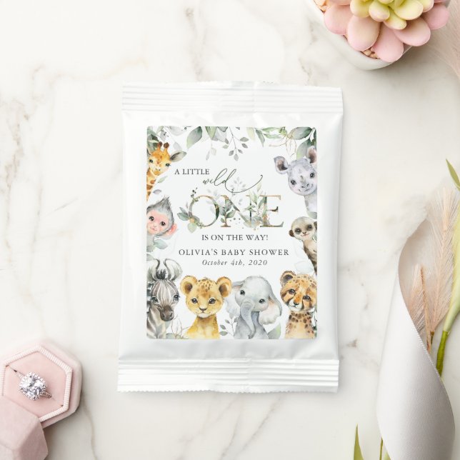 Jungle Animals, Safari, Wild One, Baby Shower Hot Chocolate Drink Mix (Wedding)