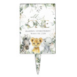 Jungle Animals, Safari, Wild One, First Birthday Cake Topper