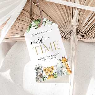 Jungle Animals, Safari, Wild One, First Birthday Gift Tags