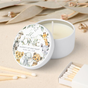 Jungle Animals, Safari, Wild One, First Birthday Mini Candle Favors