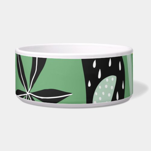 Jungle animals tropical elements seamless bowl