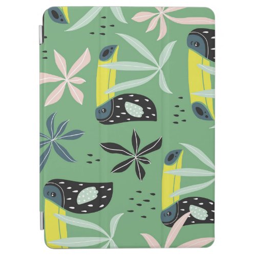 Jungle animals tropical elements seamless iPad air cover