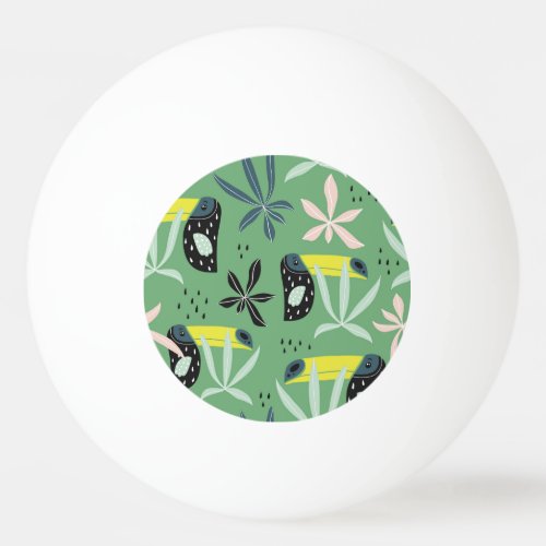 Jungle animals tropical elements seamless ping pong ball