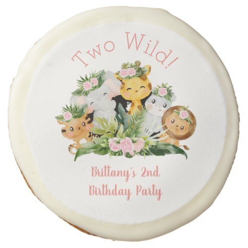 Jungle Animals Two Wild 2nd Birthday Party   Sugar Cookie