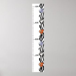 Jungle Animals Zoo Grow Chart