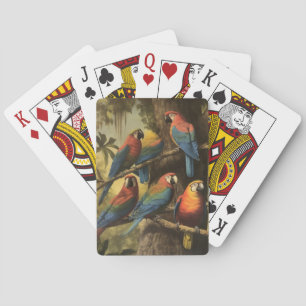 Jungle Aviary Collective Scarlet Parrot  Poker Cards