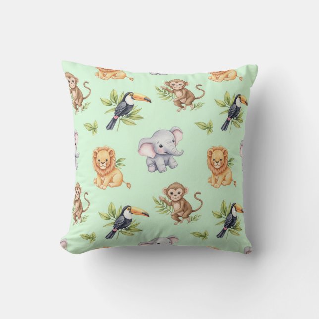  Jungle Babies by Natasha Us   Throw Pillow (Front)