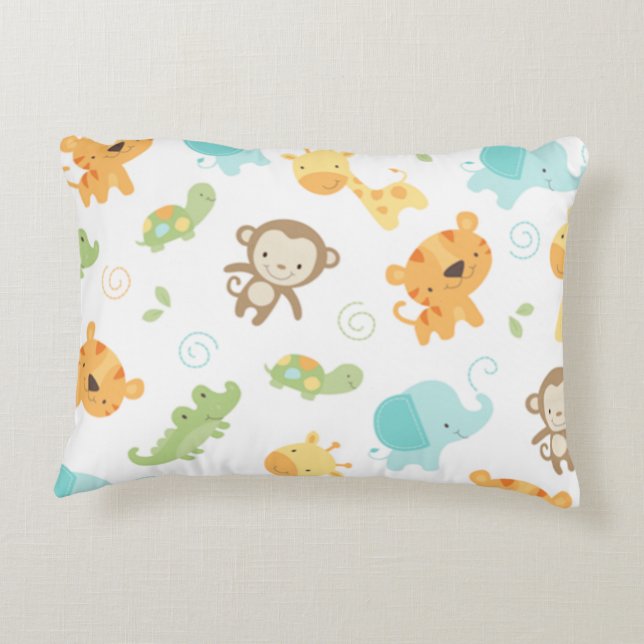 Jungle Babies Decorative Pillow (Back)