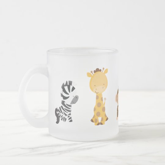 Jungle Babies Frosted Glass Coffee Mug
