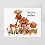 Jungle Babies Postcard All Occasion It&#39;s a Girl