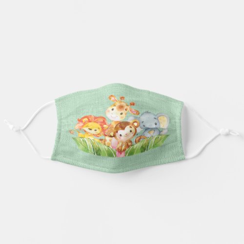 Jungle Baby Animals Baby Shower Adult Cloth Face Mask