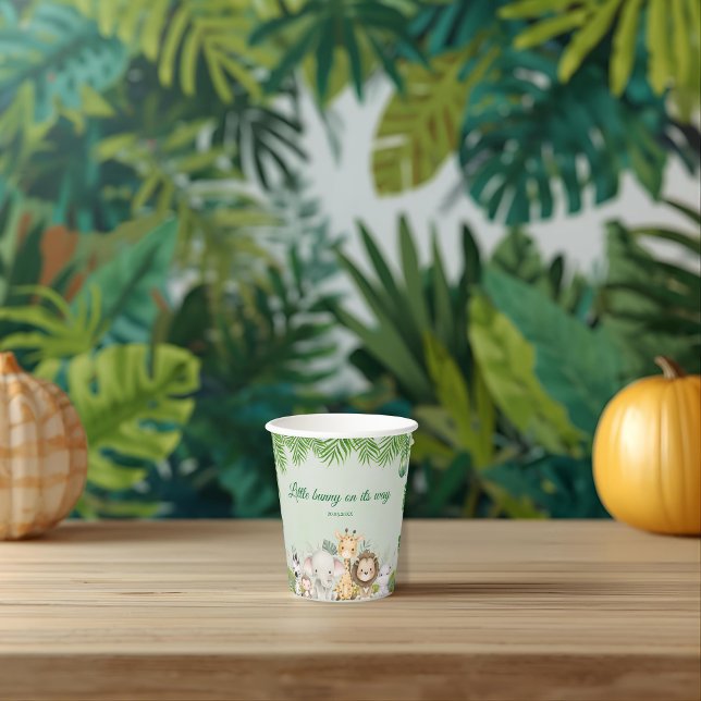 jungle baby boy shower wild tropical Invitation  Paper Cups (Creator Uploaded)