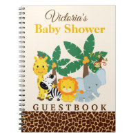 Jungle Baby Shower Chevron Custom Guest Book