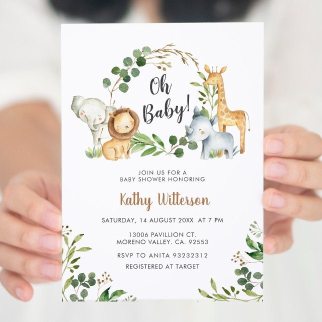 JUNGLE Baby Shower I Invitation (Creator Uploaded)