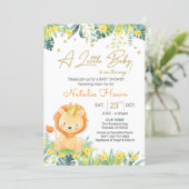 Jungle baby shower invitation (Standing Front)