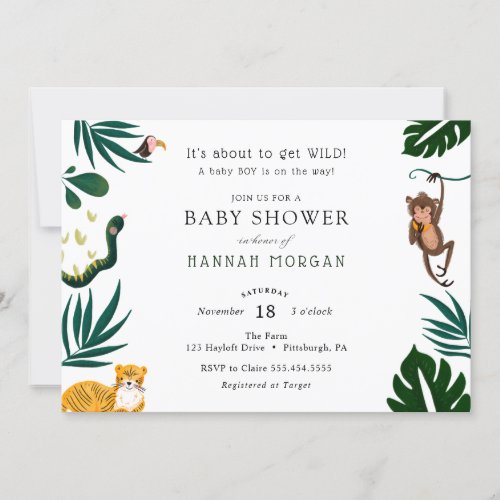 Jungle Baby Shower Invitation