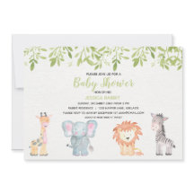 Jungle Baby Shower Invitation