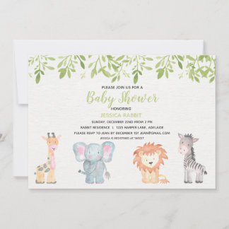 Jungle Baby Shower Invitation