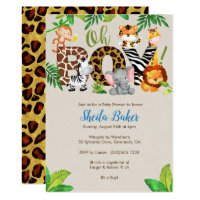 Jungle Baby Shower Invitation - Boy Baby Shower