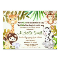 Jungle Baby Shower Invitation, Safari Invitation
