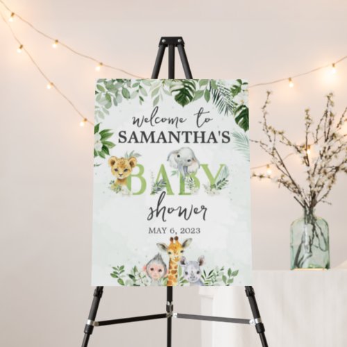 Jungle Baby Shower Welcome Sign